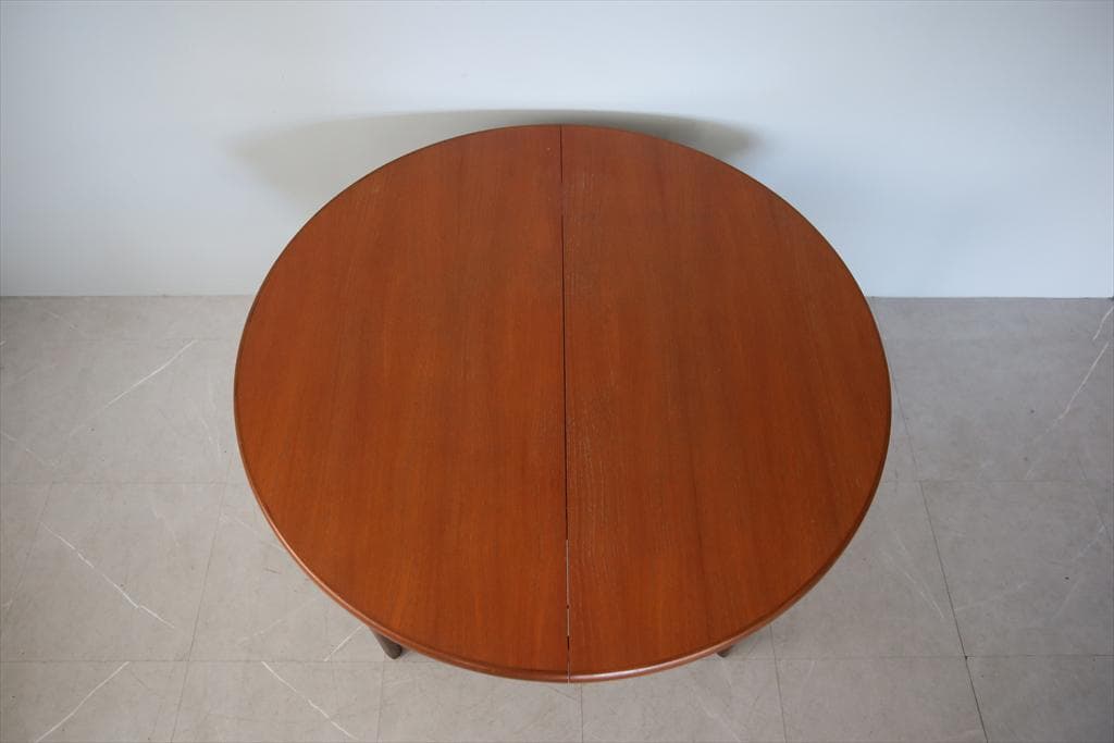 英国アンティーク伸張式ラウンドダイニングテーブル/エクステンション机92-102