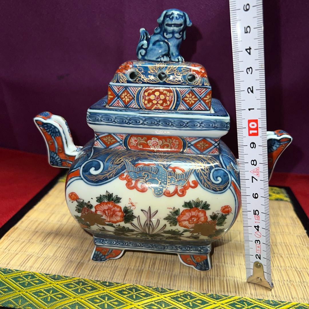 古伊万里花鳥図源右衛門　香炉最上級品　共箱窯出し値400000円