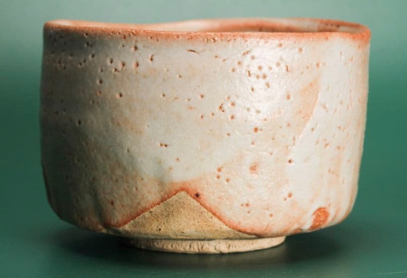 【桃山陶の名工】玉置保夫　志野茶碗　本物保証　県重要無形文化財保持者　卯花墻