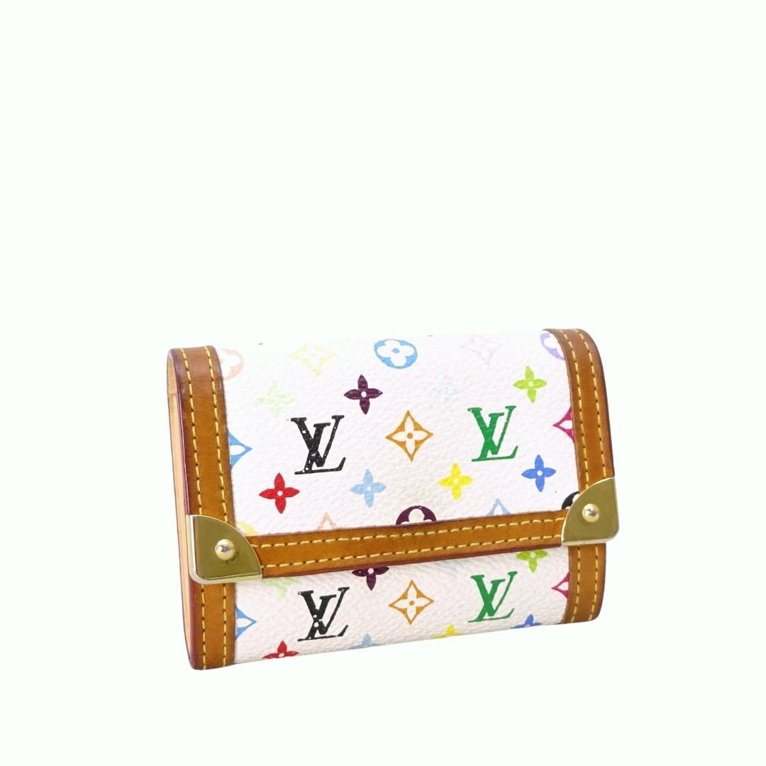 本物■ルイヴィトンマルチカラー ポルトモネ・プラ ミニウォレット ケース
