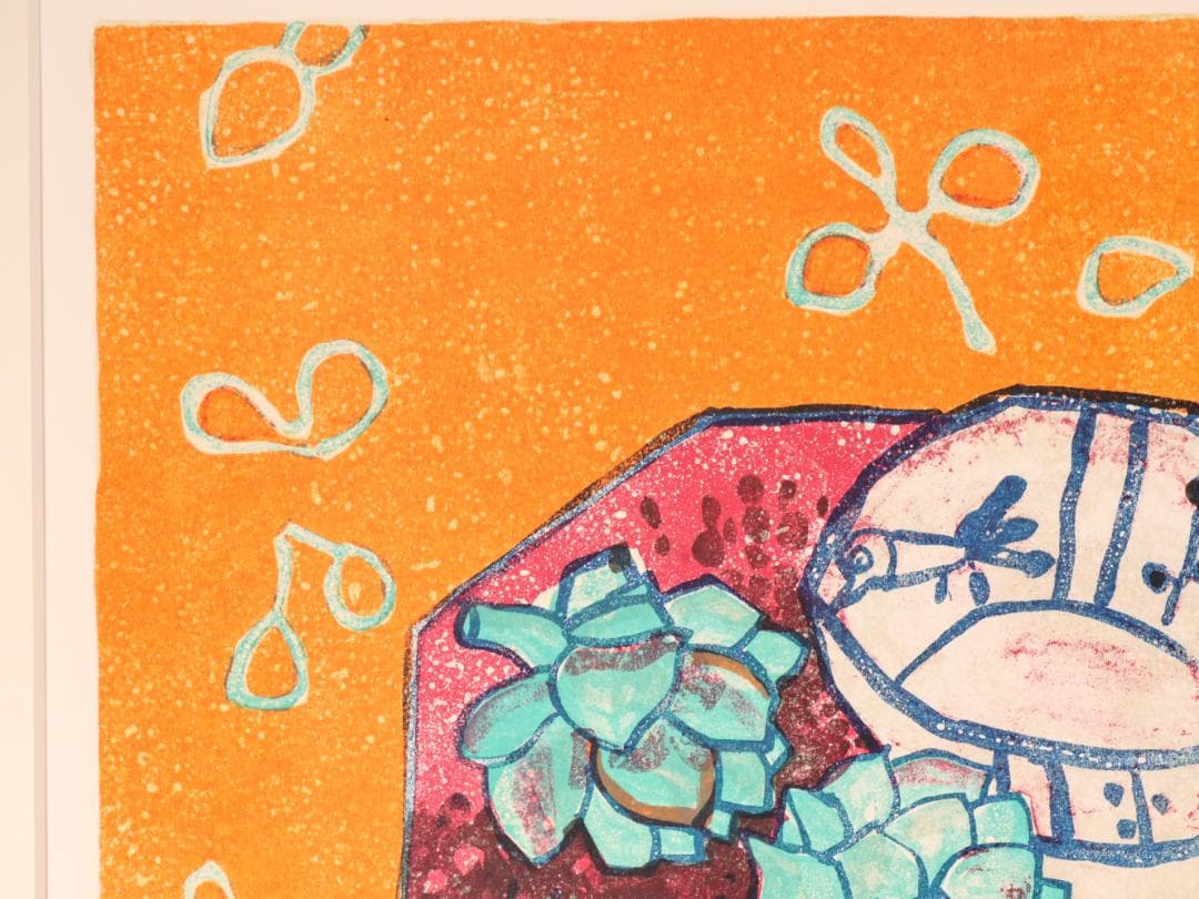 ポール アイズピリ 「 赤い壁掛けのある静物 」　25号　リトグラフ　3/225