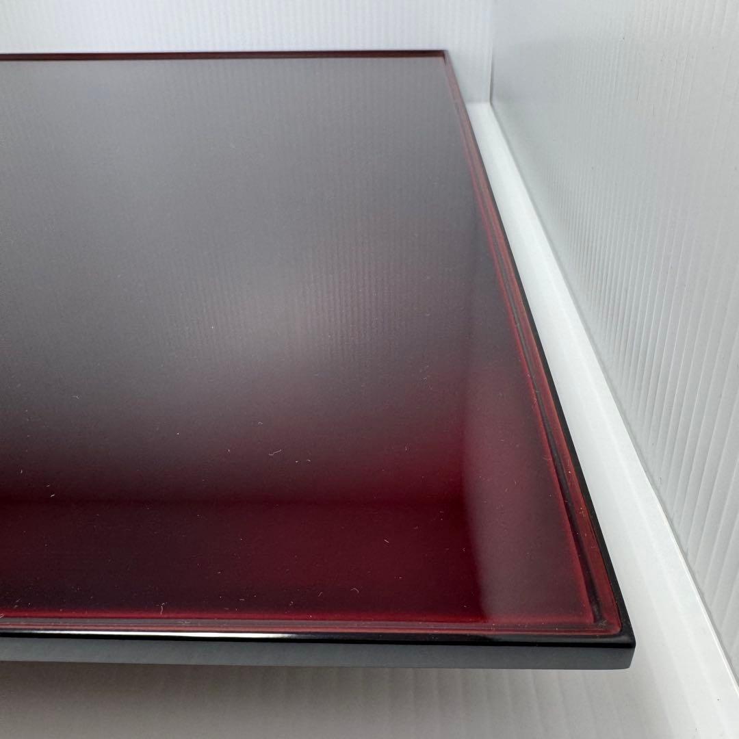 新品 輪島塗 慶塚 慶塚漆器 盛器 菓子器 漆器 漆 器 四角型 赤茶 箱