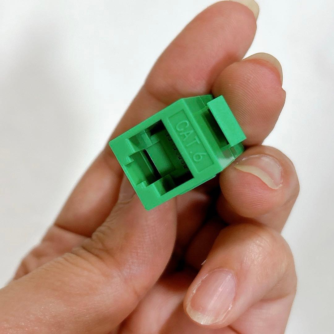 キーストーンカプラー 25個パック メス-メス Cat6キーストーンジャック