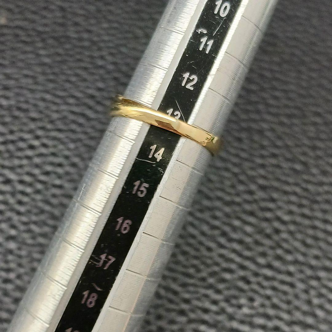 (B010604) K18 YG リング 指輪 約13号 ダイヤモンド