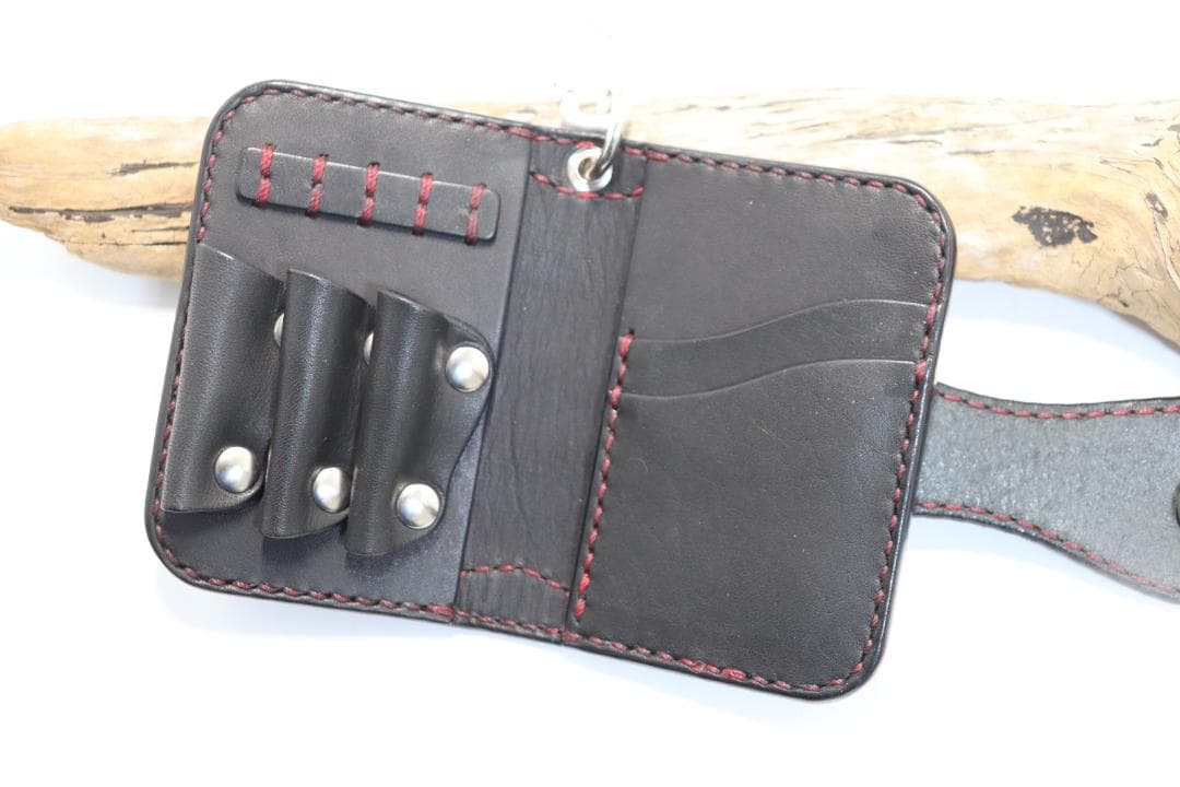 ☆　パイソンダーツケース　革色黒　糸色黒　　☆