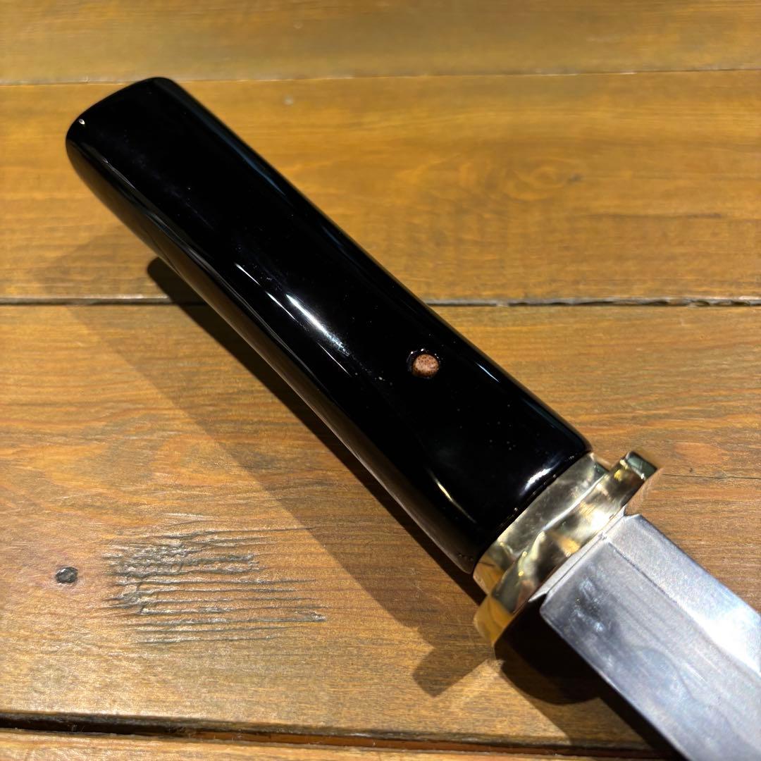 日本刀残欠クラフトナイフNo.67 最上大業物 長曽祢虎徹興里 黒鞘