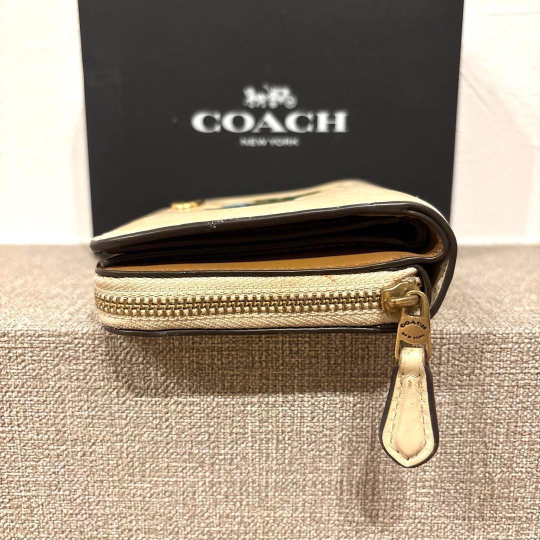 【箱付き】coach 二つ折り財布 レキシー　恐竜