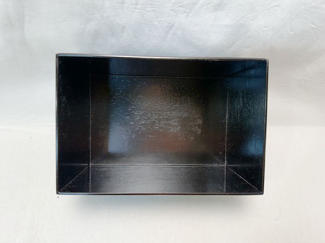 ほぼ未使用 茶道具 溜塗へぎ目 利休茶箱十一点セット茶碗棗茶筅振出巾筒等 紙箱