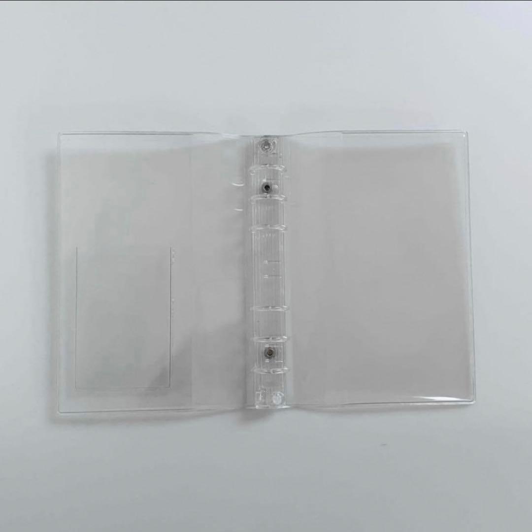 ゆま　韓国　バインダー　カバー　貯金　現金管理　ハート　水色　pvc