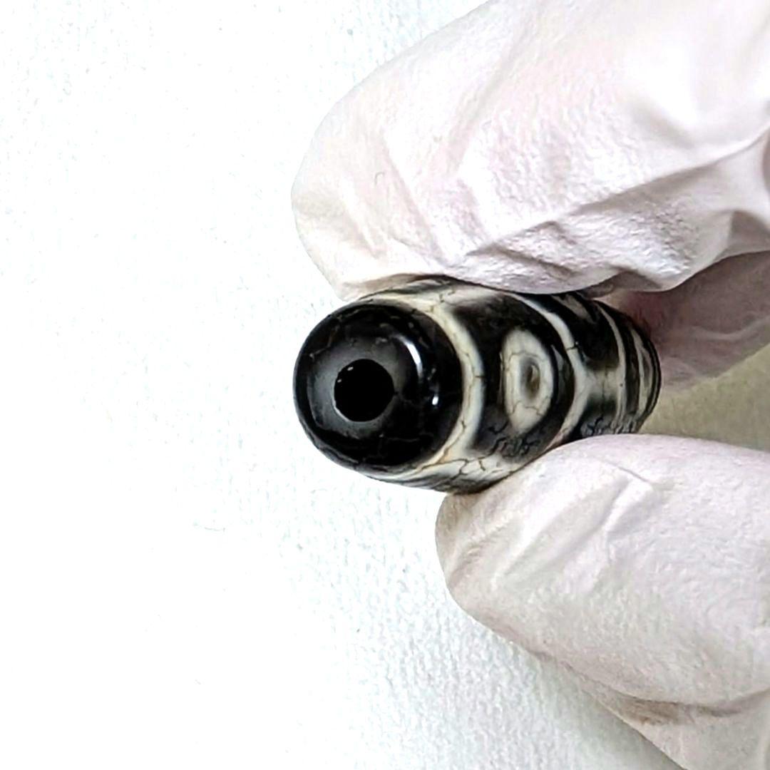 亀甲長寿九眼天珠（西蔵・老礦・龍紋）