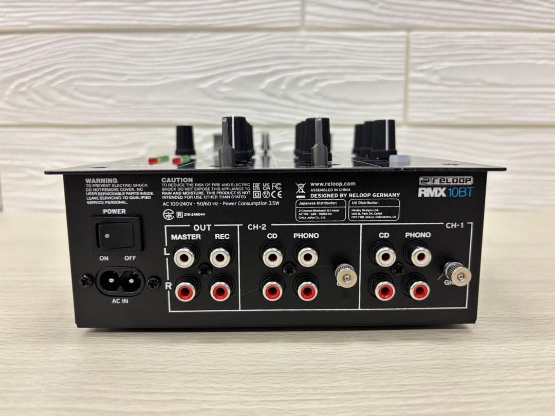 Reloop RMX-10BT Bluetooth入力搭載 DJミキサー ⑨
