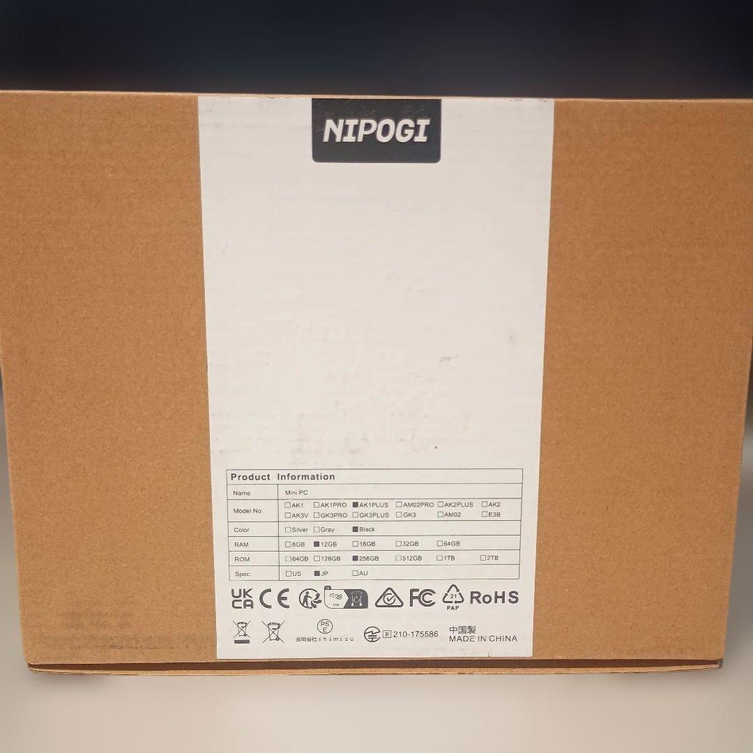 翔*様 ミニPC intel N100 メモリ12GB SSD256GB+256