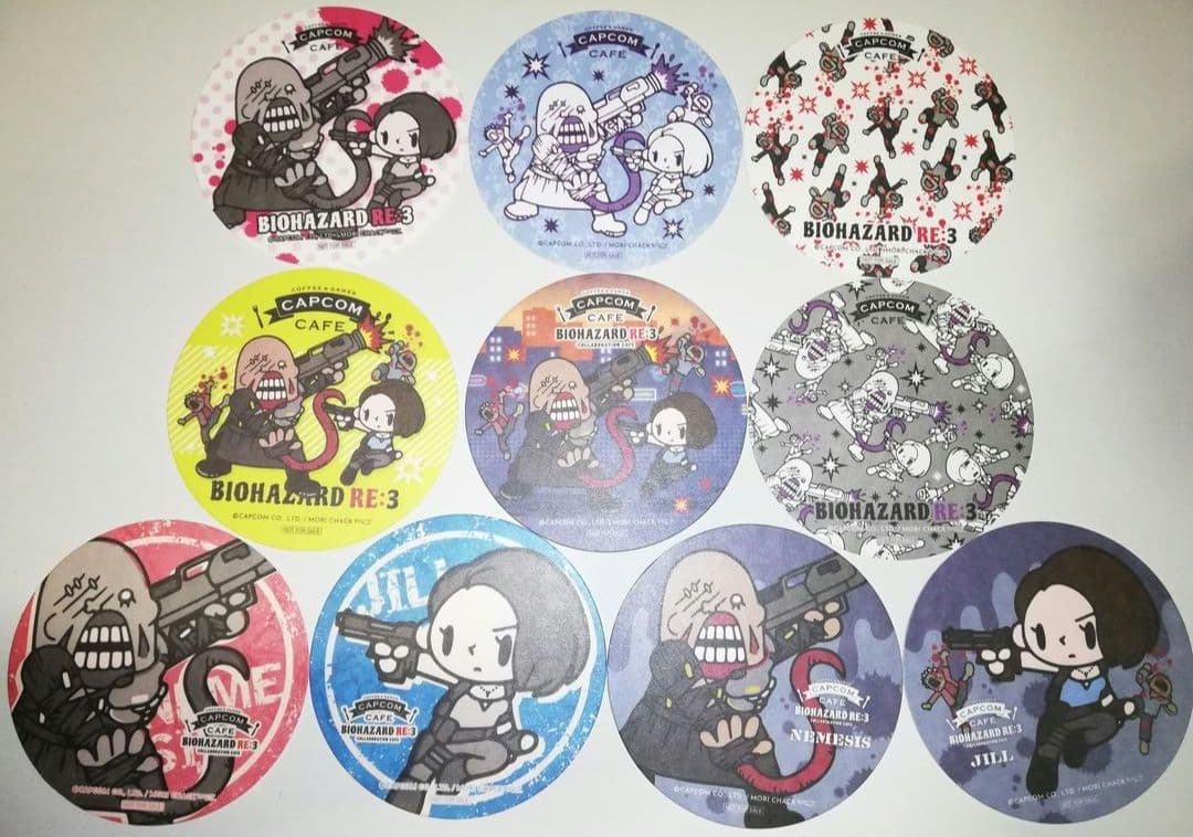 バイオハザード BIOHAZARD コースター 全種コンプ 特典 カプコンカフェ