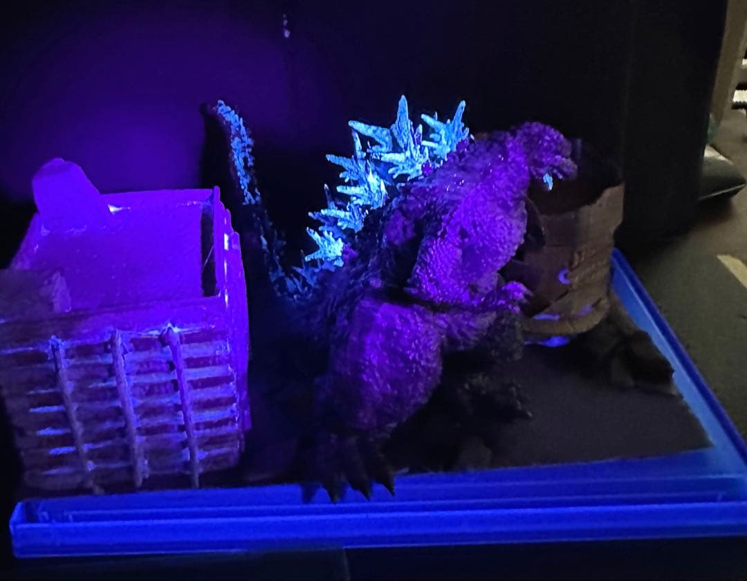 TMKゴジラ２０２３プラモデル組み立て完成品、銀座ジオラマセット