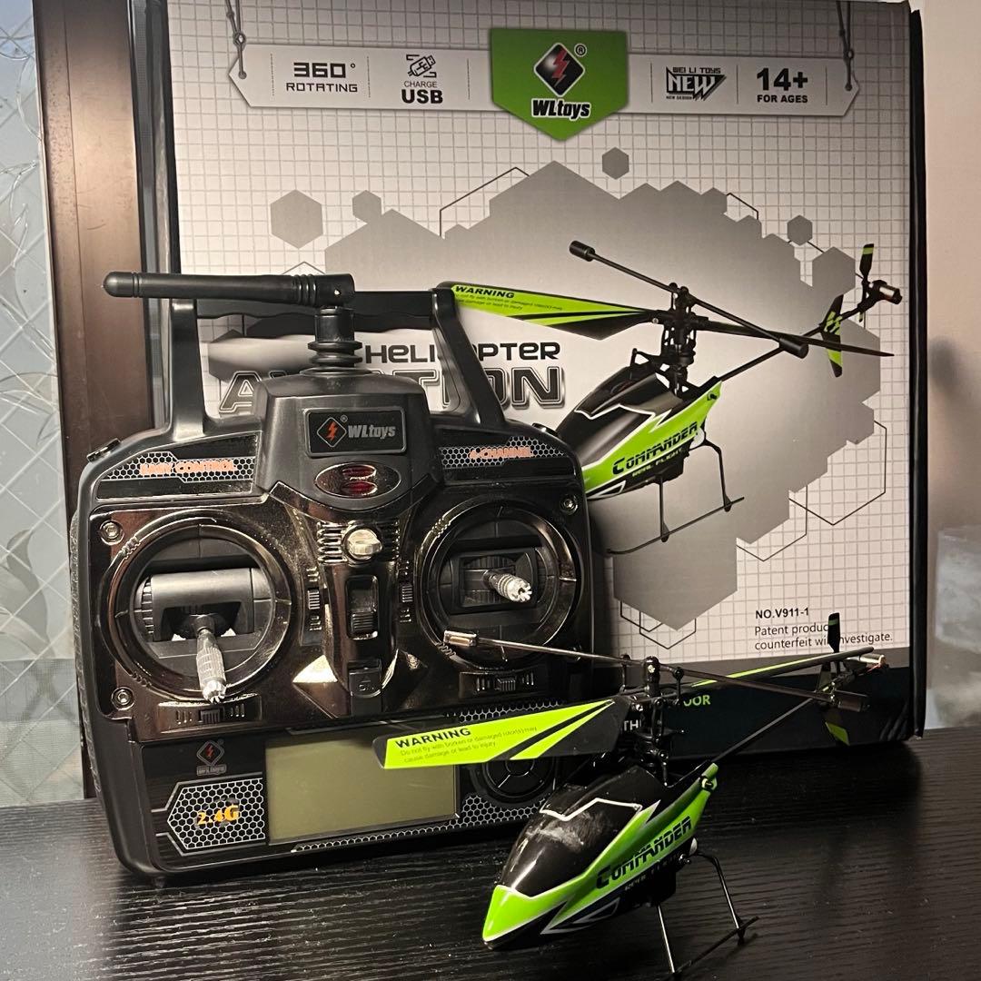 調整済み WLtoys V911 ラジコンヘリコプター RTFセット 中古品
