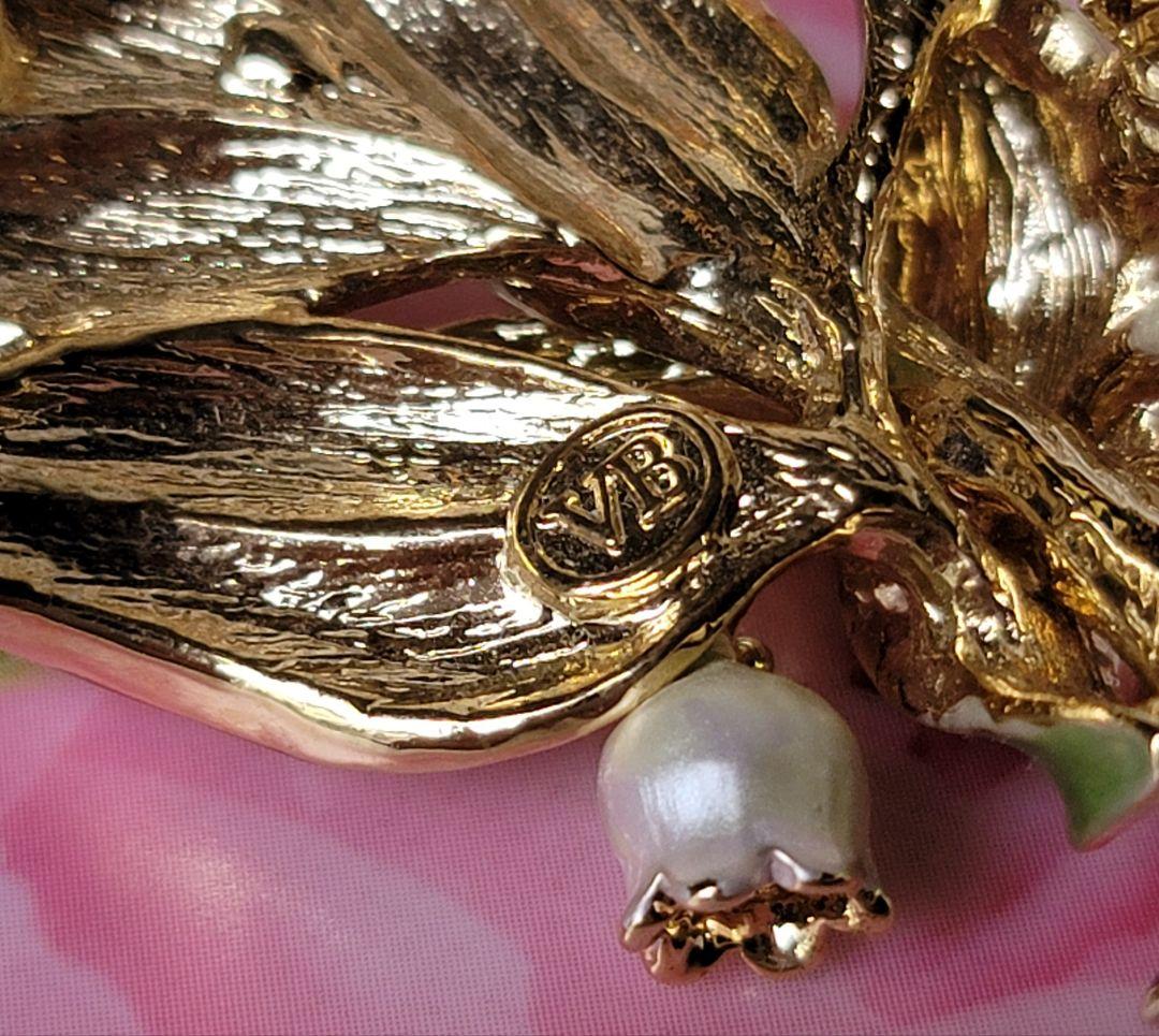 ヴァンドームブティック　 ブローチ　スズラン　すずらん　帯留め　代用