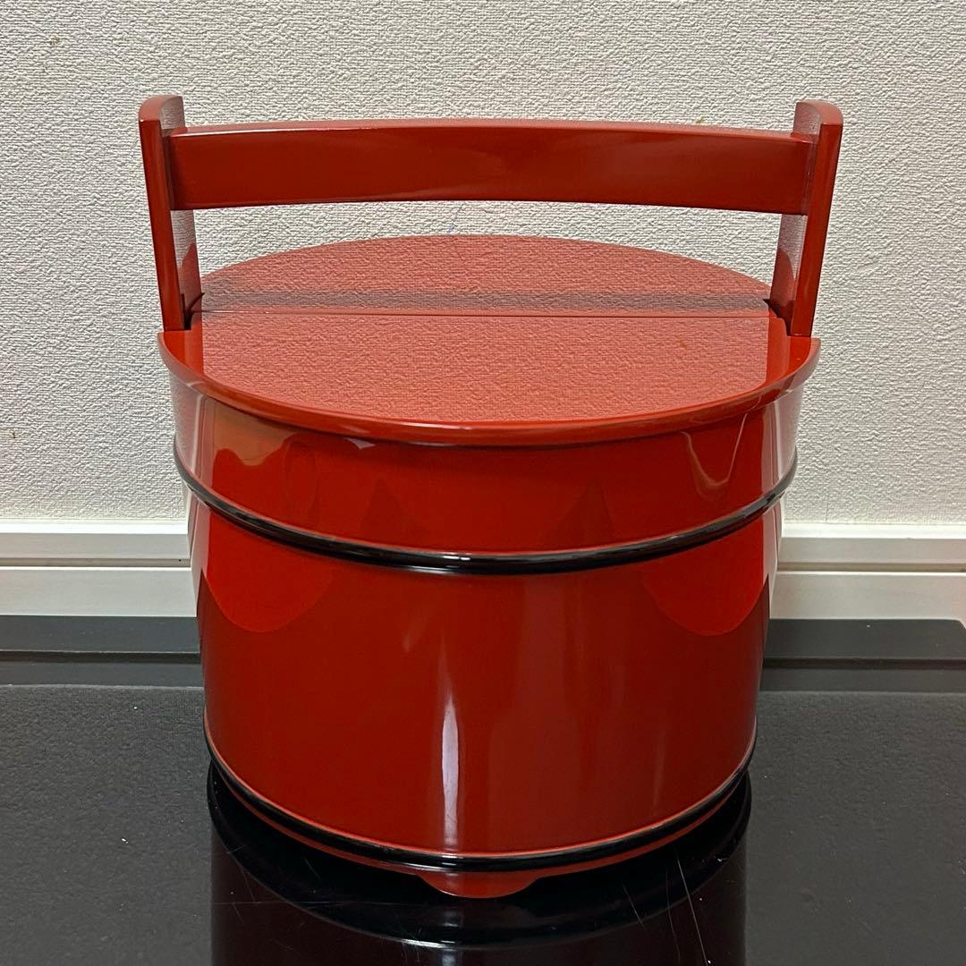 輪島塗朱手桶水指　茶碗茶道具懐石茶箱鵬雲斎坐忘斎淡々斎即中斎七事式水屋道具香合棗