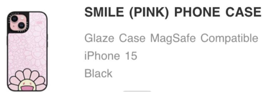 CASETiFY ムラカミタカシ iPhone15用ケース ピンク