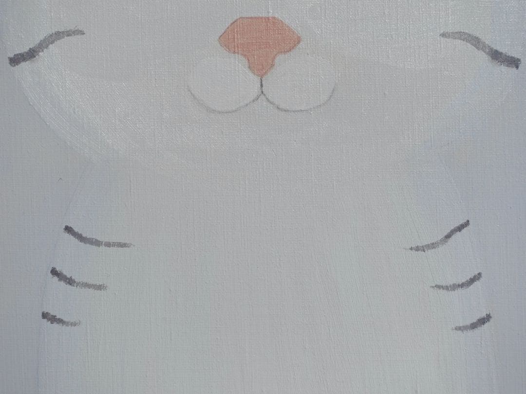 『まる子』　宇宙の目を持つ猫の油絵