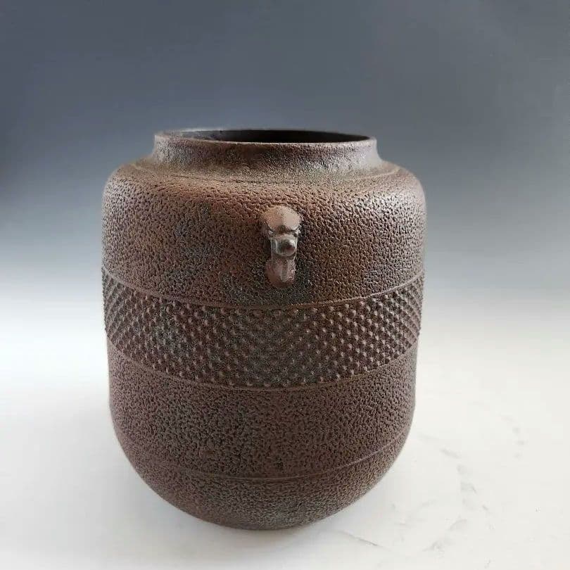 釜　茶釜　帯霰釜　あられ　敬典作　山形県　伝統的工芸品　木箱入