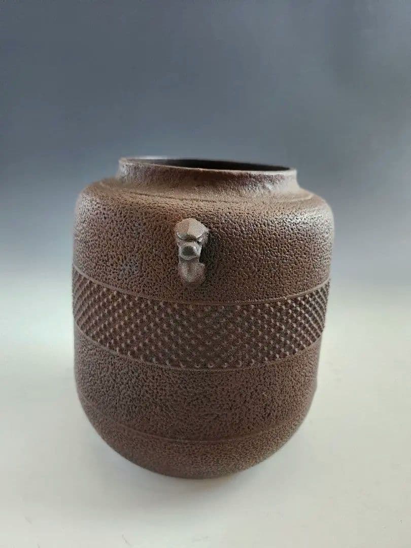 釜　茶釜　帯霰釜　あられ　敬典作　山形県　伝統的工芸品　木箱入