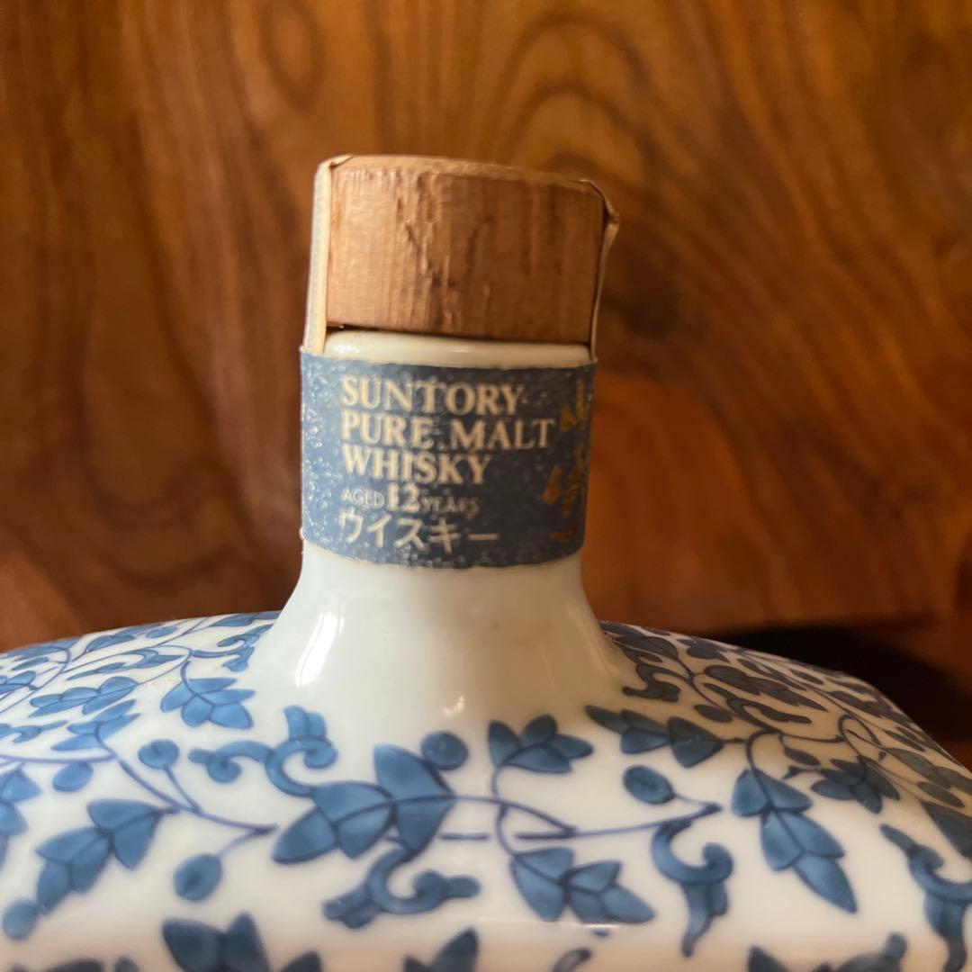 【超希少】サントリー 12年熟成 ピュアモルトウイスキー 有田焼ボトル入り 箱付