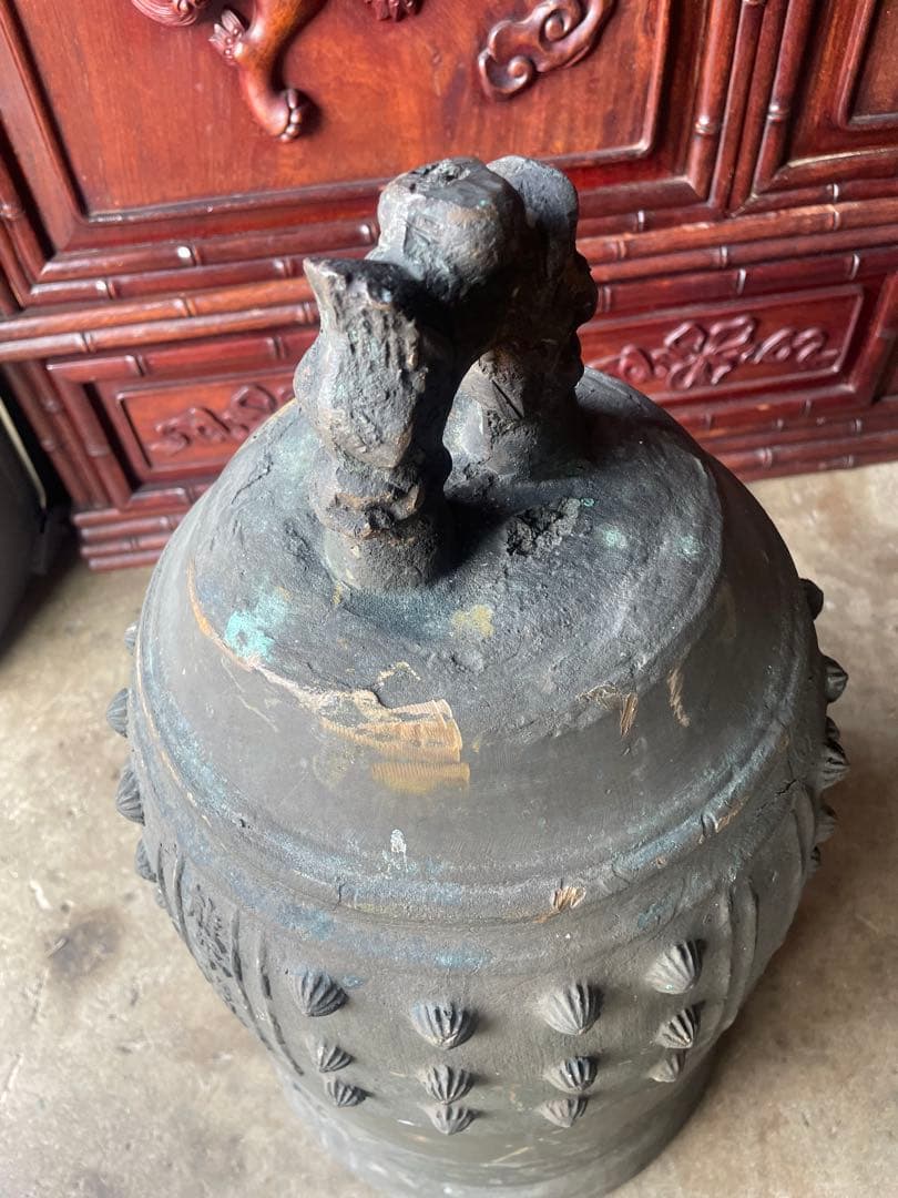 喚鐘　古銅 工芸品 熊平特製古銅 仏教美術 時代物 古美術 釣鐘 銅製 青銅