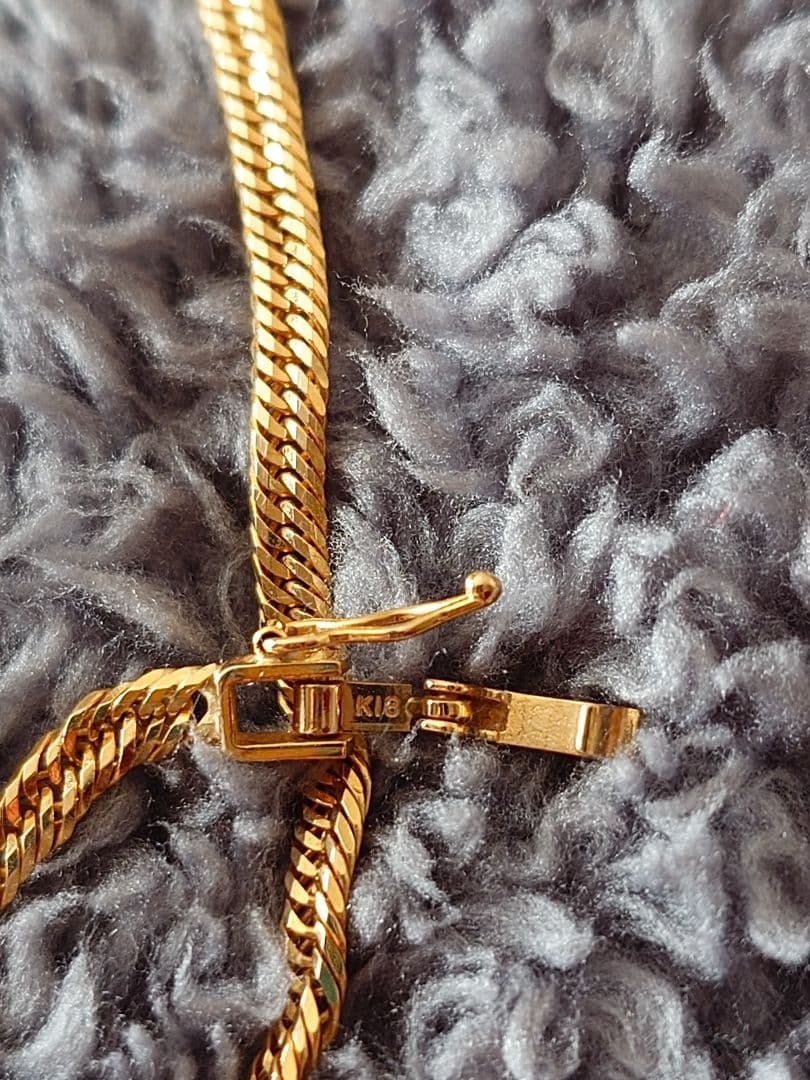 18金 喜平 12面トリプルカットアンクレット