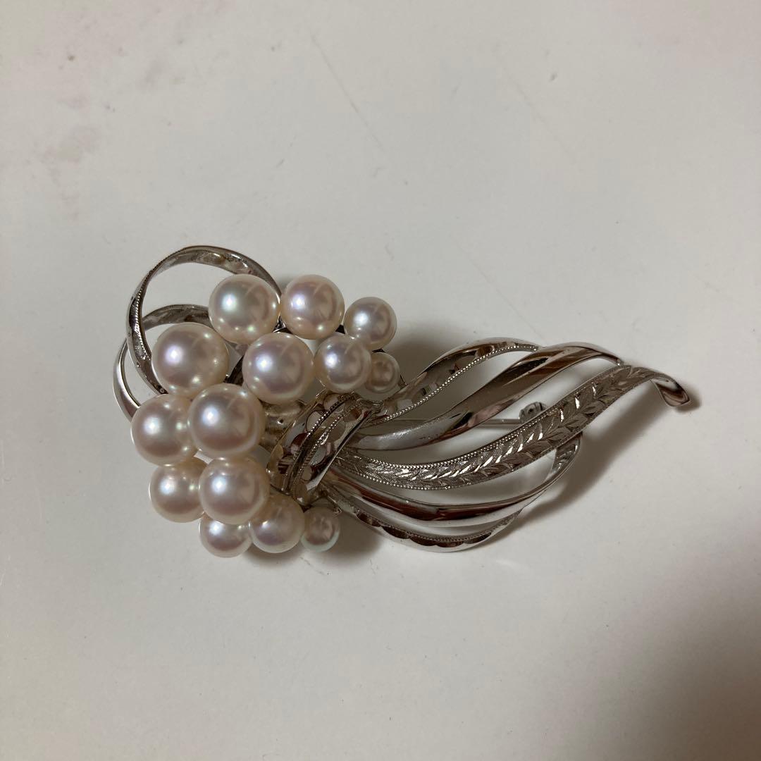 未使用品　田崎真珠　パールブローチ