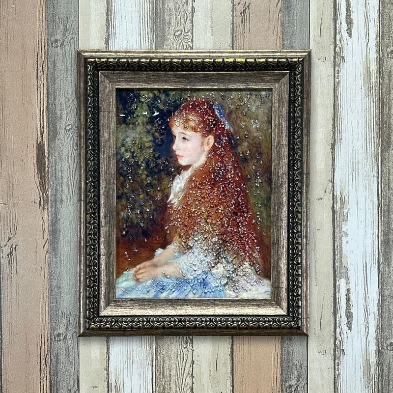 輸入雑貨　天然石　『イレーヌ・カーン・ダンヴェール嬢』　水晶絵　クリスタルアート