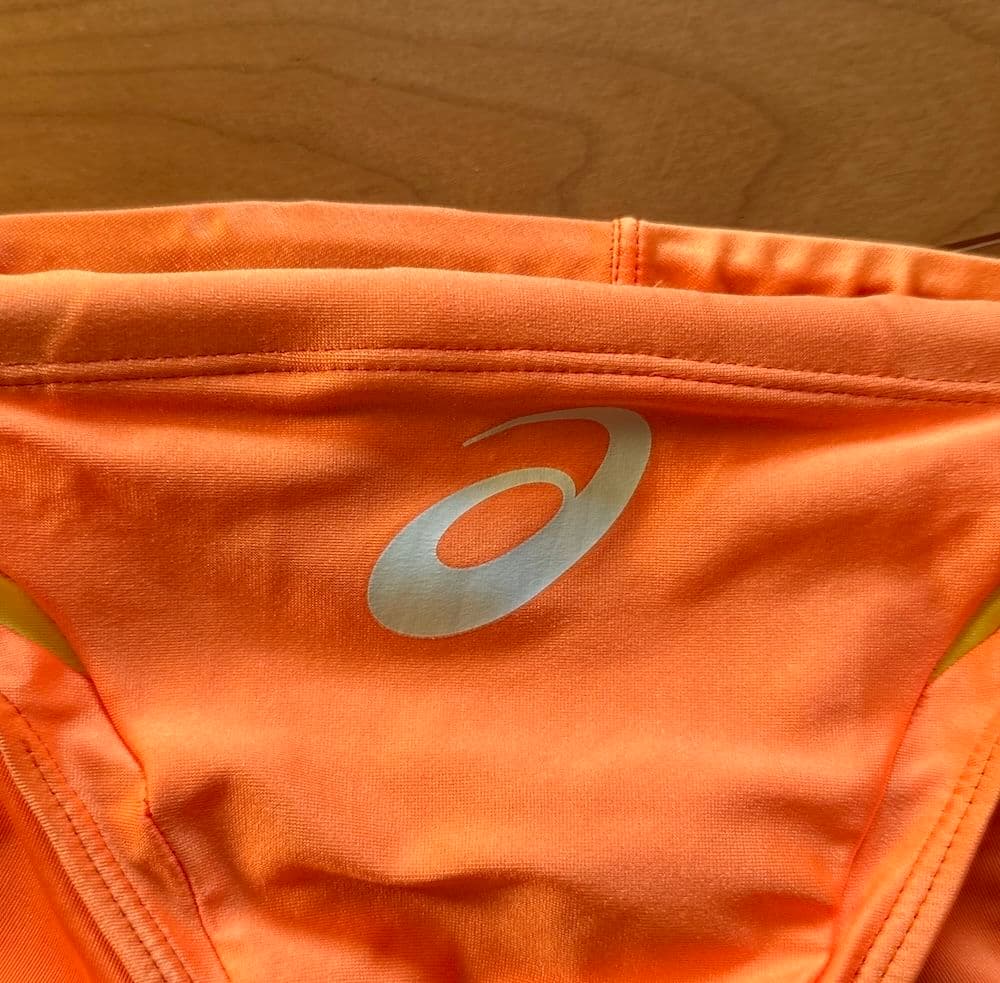 【美品】asics ハイドロ オレンジ×イエロー Mサイズ 超光沢 競パン