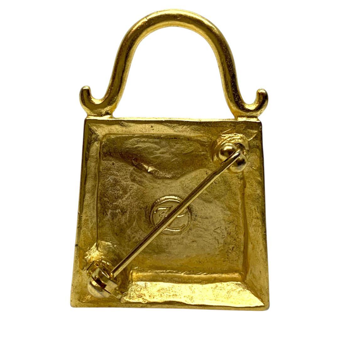 Karl Lagerfeld カールラガーフェルド バッグ型 ブローチ ロゴ