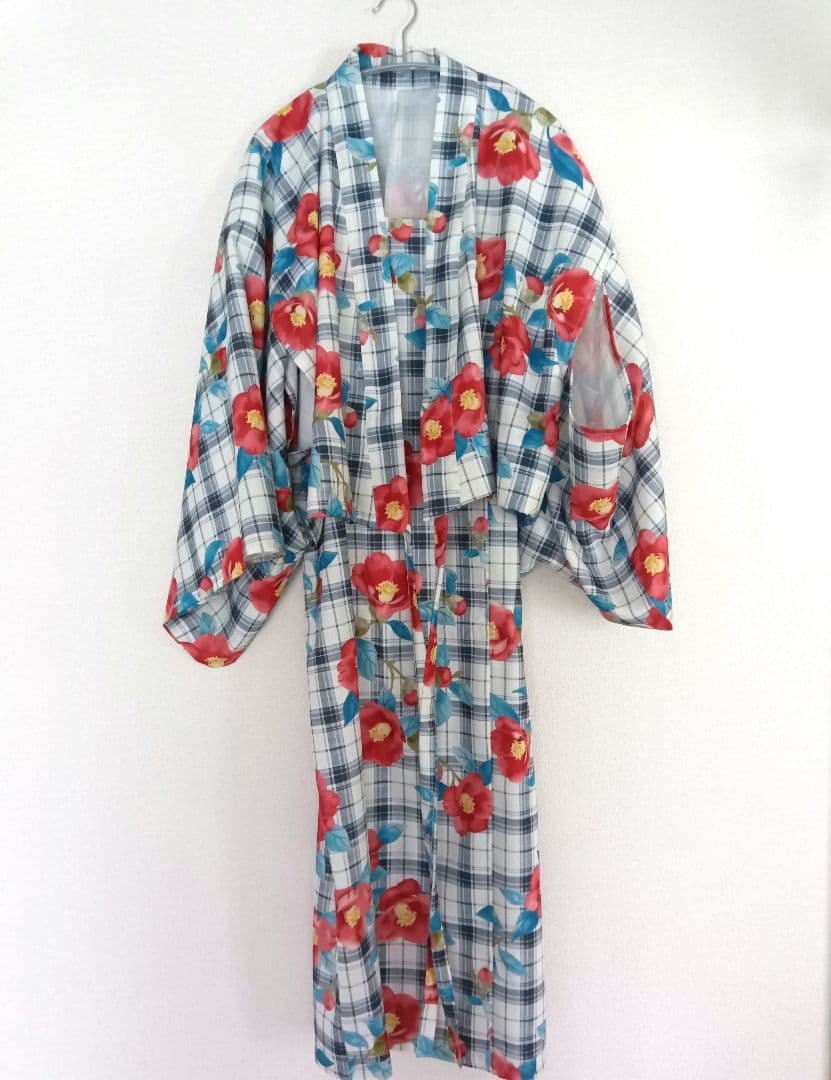 も*じ様 kutir クティールとレトロ 2wayレトロ浴衣セット 椿柄