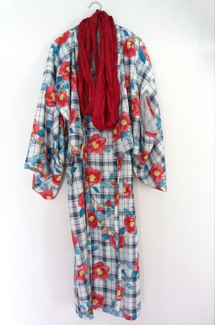 も*じ様 kutir クティールとレトロ 2wayレトロ浴衣セット 椿柄