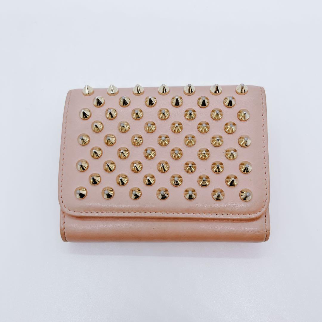 【正規品】Christian Louboutin ルブタン 3つ折り財布 ピンク