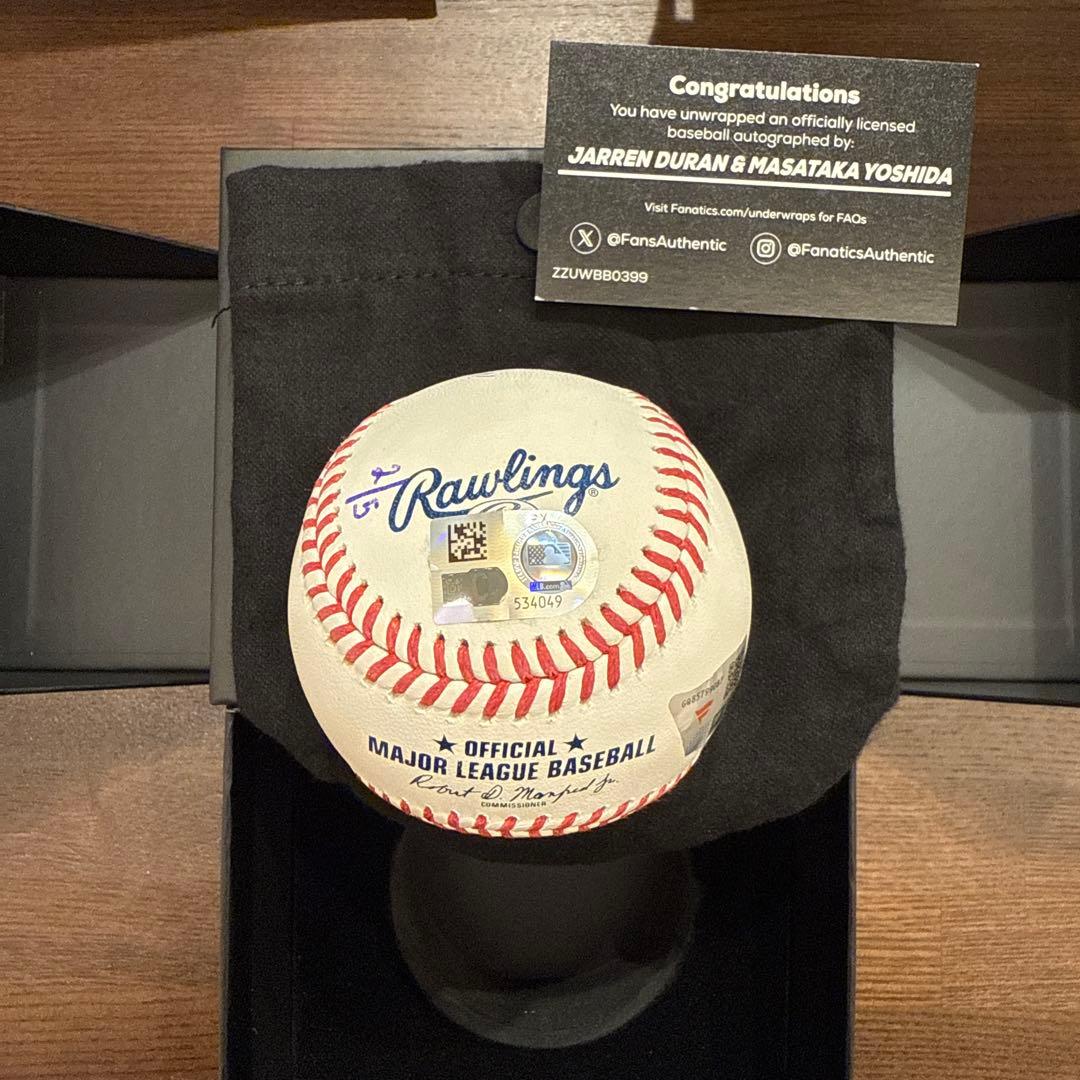 H*R様 吉田正尚 ジャレン・デュラン マルチ サインボール MLB Fanat