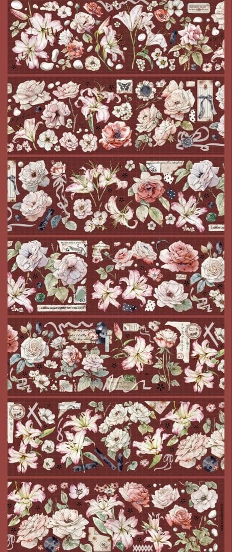 Hoshi奶芙《花秋芝》海外マスキングテープ　マステ 【2084】