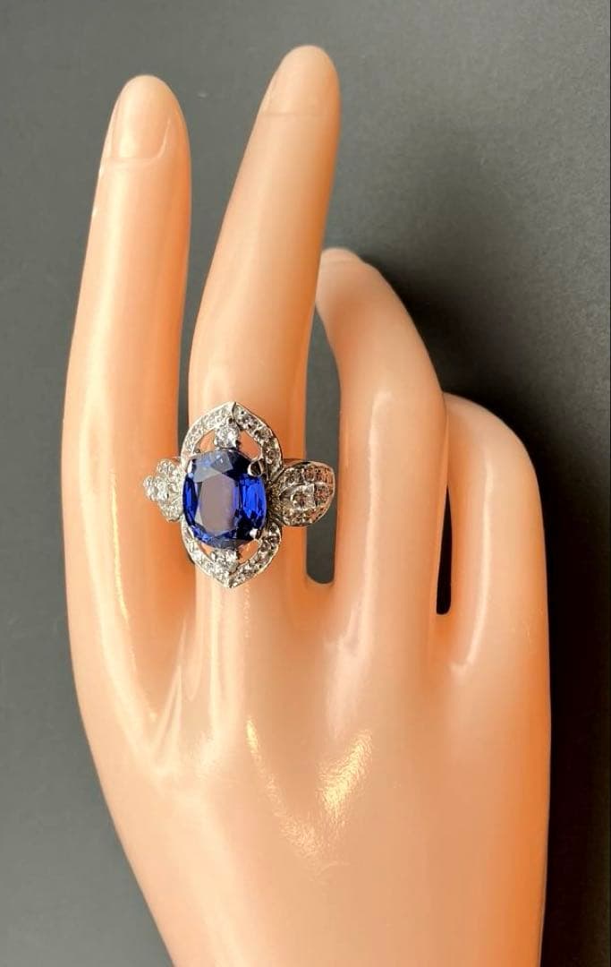 クミナタトゥスリランカ産 天然ビビッドブルーサファイア7.56ct 指輪