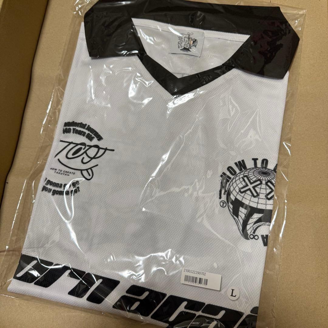 【TAKUYA∞の創り方】フットボール Tシャツ/ブラック・ホワイト 半袖