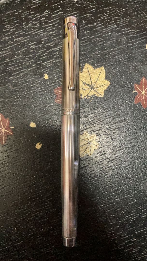 【Sana出品】総スターリングシルバー軸万年筆　OMAS　18K　小太刀研