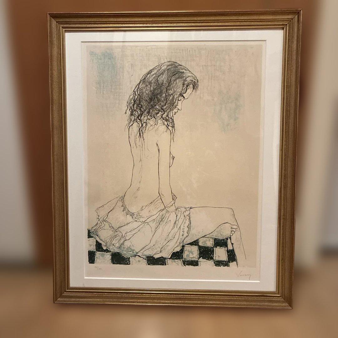 ジャンジャンセン 女性のヌード リトグラフ サイン入り