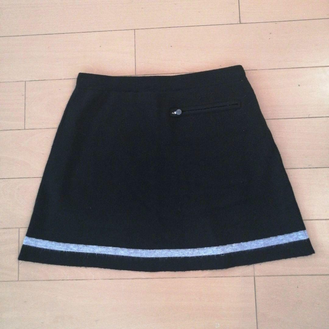 デサントゴルフ ジップスタンドセーター ニット スカート セットアップ ブラック