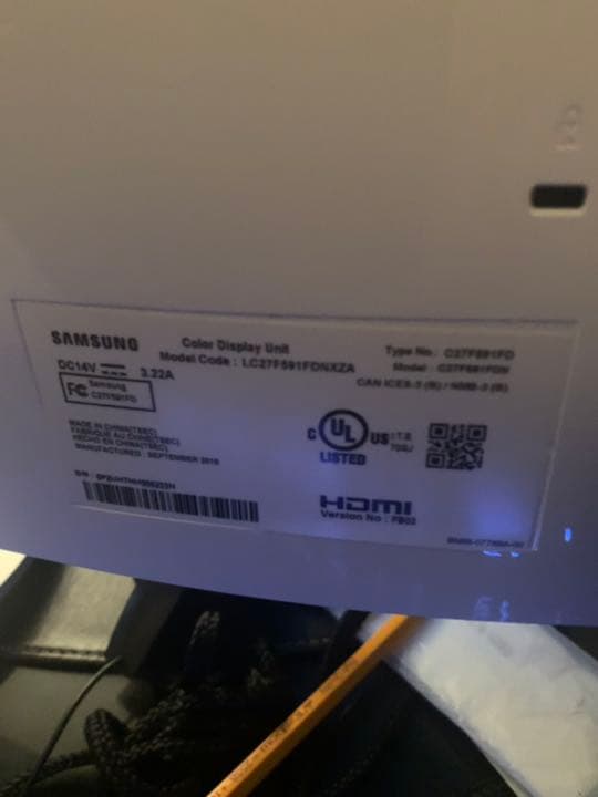 CPU LED Curved White Monitor 27 inches