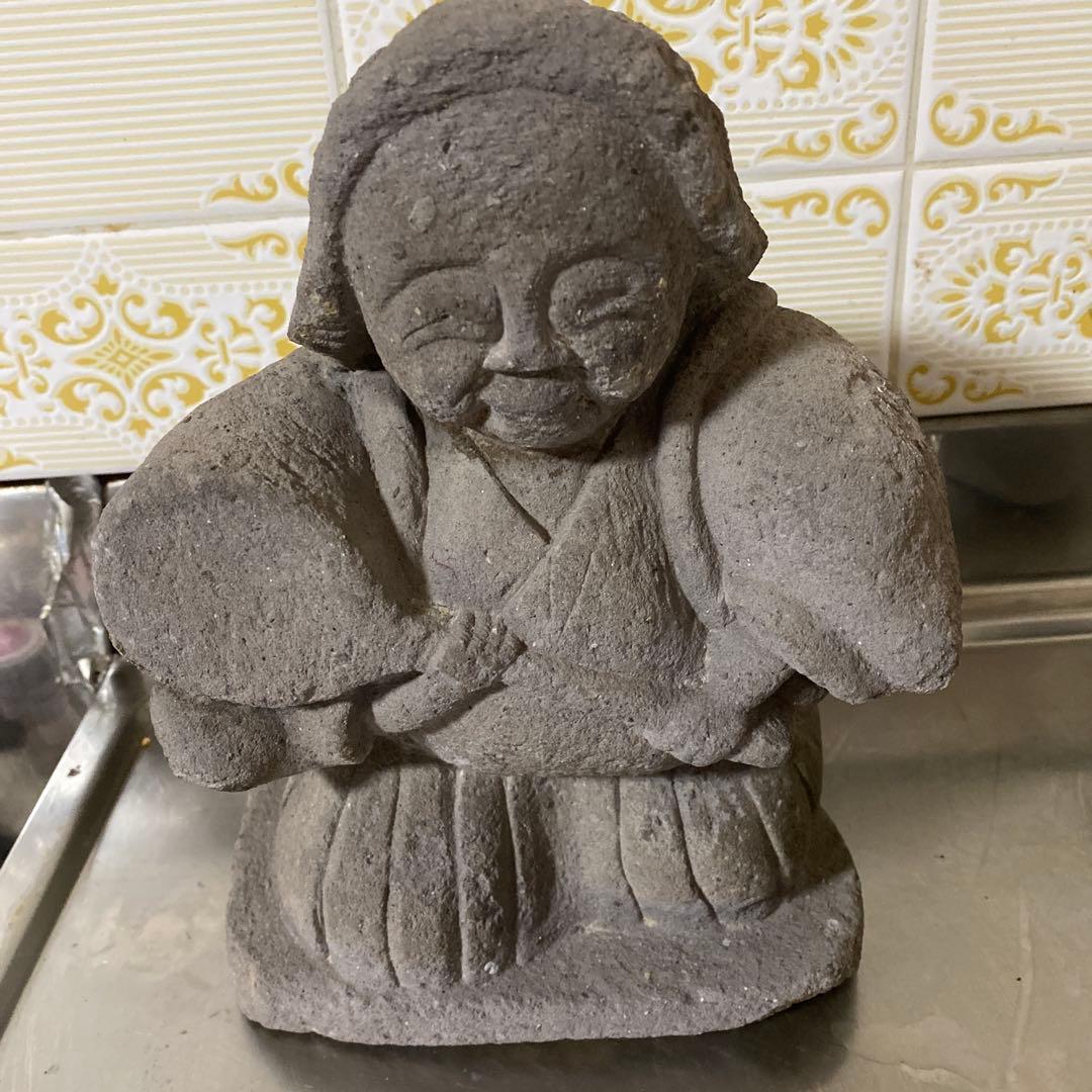 レトロ　鹿児島　石仏、農家の神様　田の神、田のカンサア　縁起物