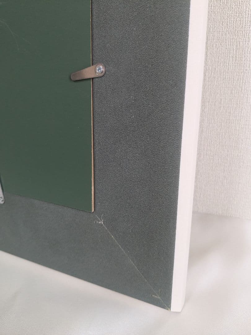 額縁 ホワイト F10 金縁 アクリル付き アンティーク ヴィンテージ