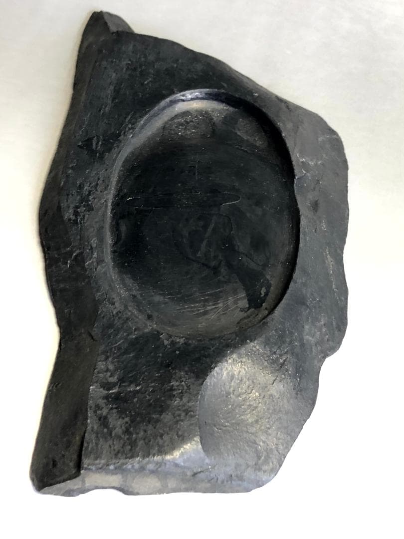 硯■天然石硯（自然形）高級天然石材 書道道具 古美術 時代物 骨董品■