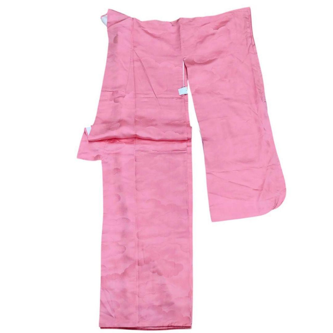 振袖単品ふりそで流行りの無地振袖がら無し柄なし地紋あり地模様あり桃色ピンク