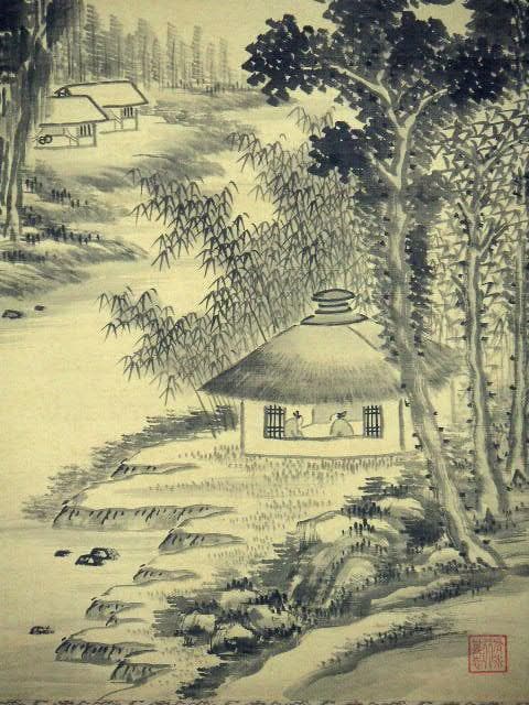 ♥掛軸　山水図　成木 星洲 　掛け軸　骨董品