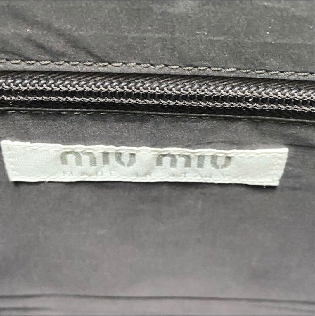 正規品　miumiu リボン　がま口　レザーバッグ　y2k archive