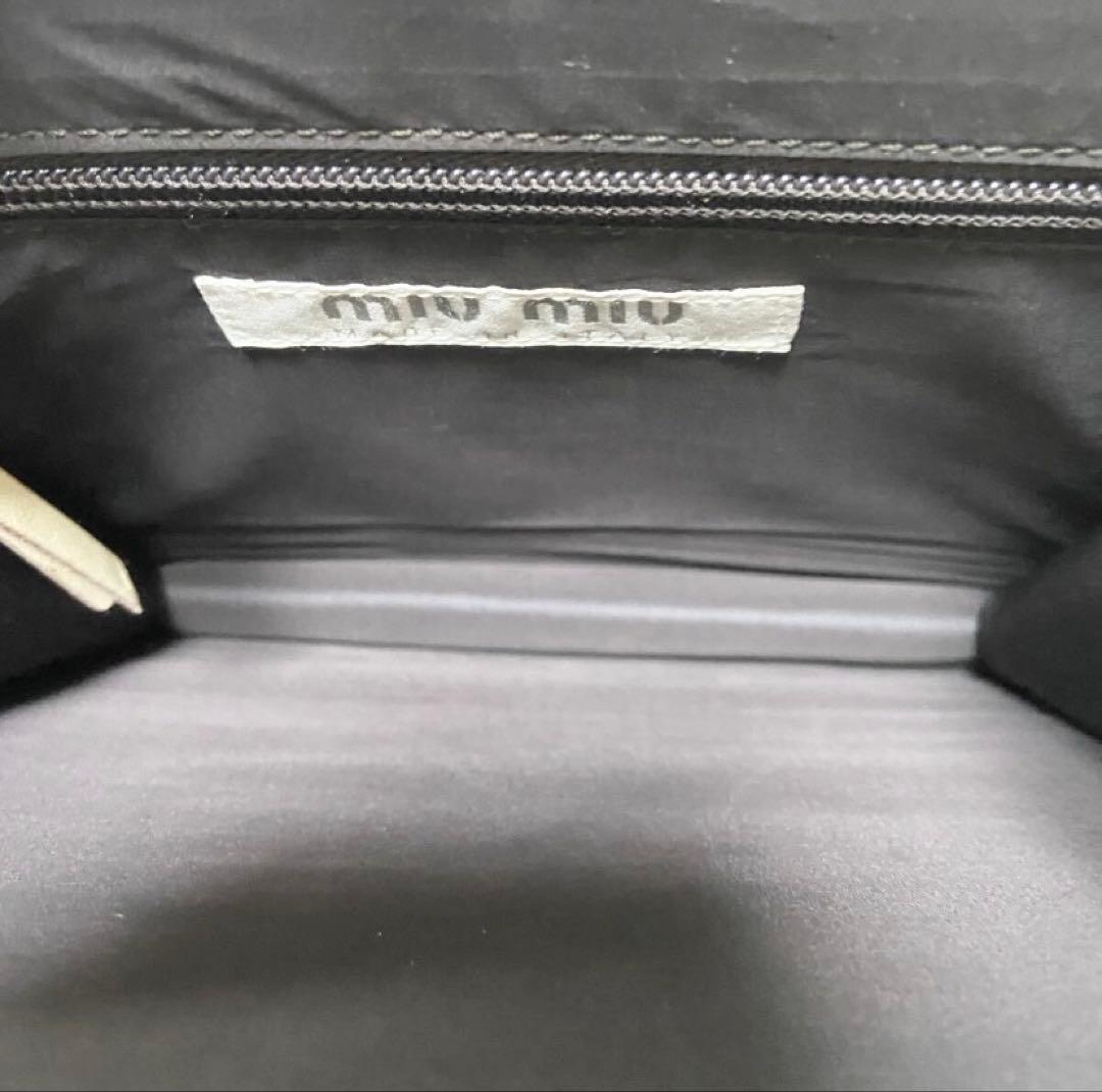 正規品　miumiu リボン　がま口　レザーバッグ　y2k archive